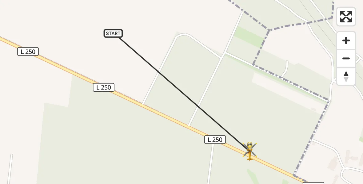 Flugroute Rettungshubschrauber Melzingen - Melzingen, 09 März 2026, 08:37