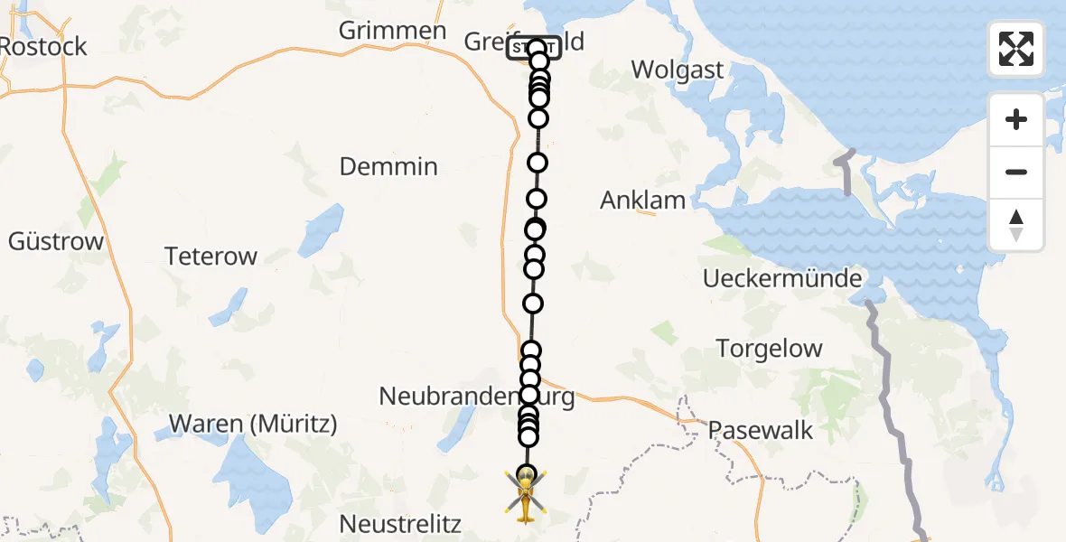Routekaart van de vlucht: Rettungshubschrauber nach Stolpe