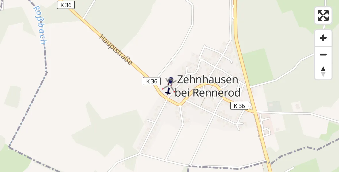 Flugroute Polizeihubschrauber Zehnhausen bei Rennerod - Zehnhausen bei Rennerod, 09 März 2026, 09:56