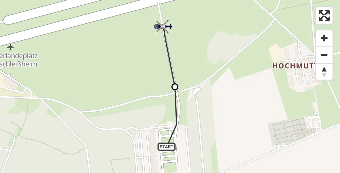 Flugroute Polizeihubschrauber Oberschleißheim - Oberschleissheim Heliport, 09 März 2026, 11:21