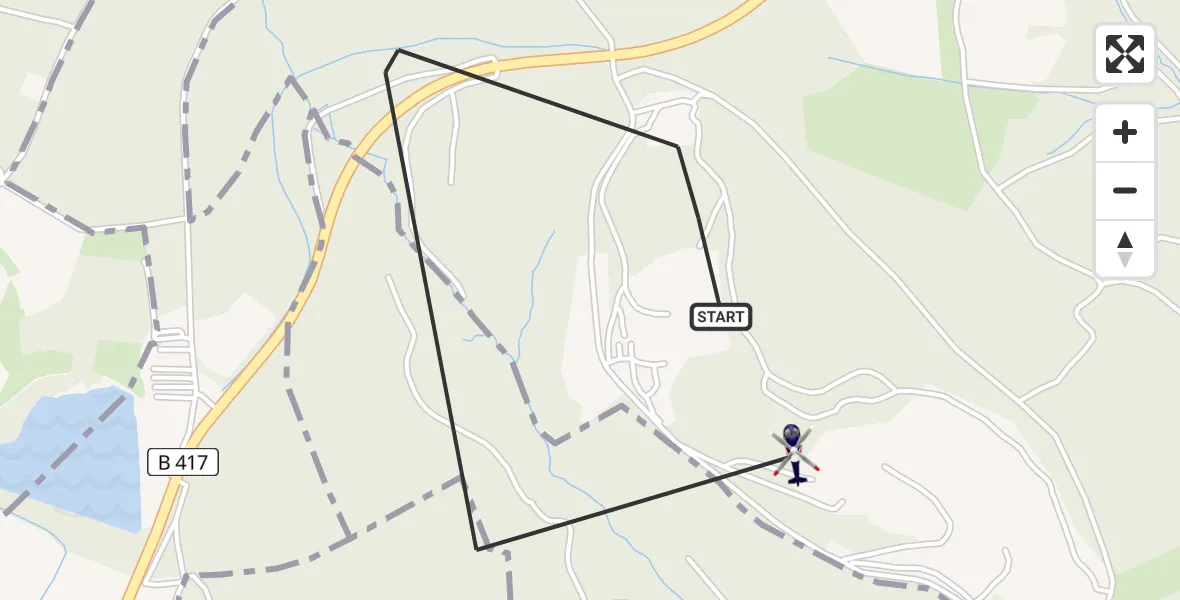 Routekaart van de vlucht: Polizeihubschrauber nach Geilnau, K 25