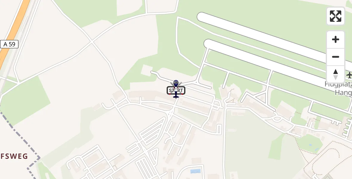 Flugroute Polizeihubschrauber Sankt Augustin - Sankt Augustin, 09 März 2026, 18:42