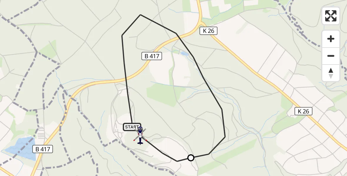Flugroute Polizeihubschrauber Langenscheid - Geilnau, 10 März 2026, 10:59