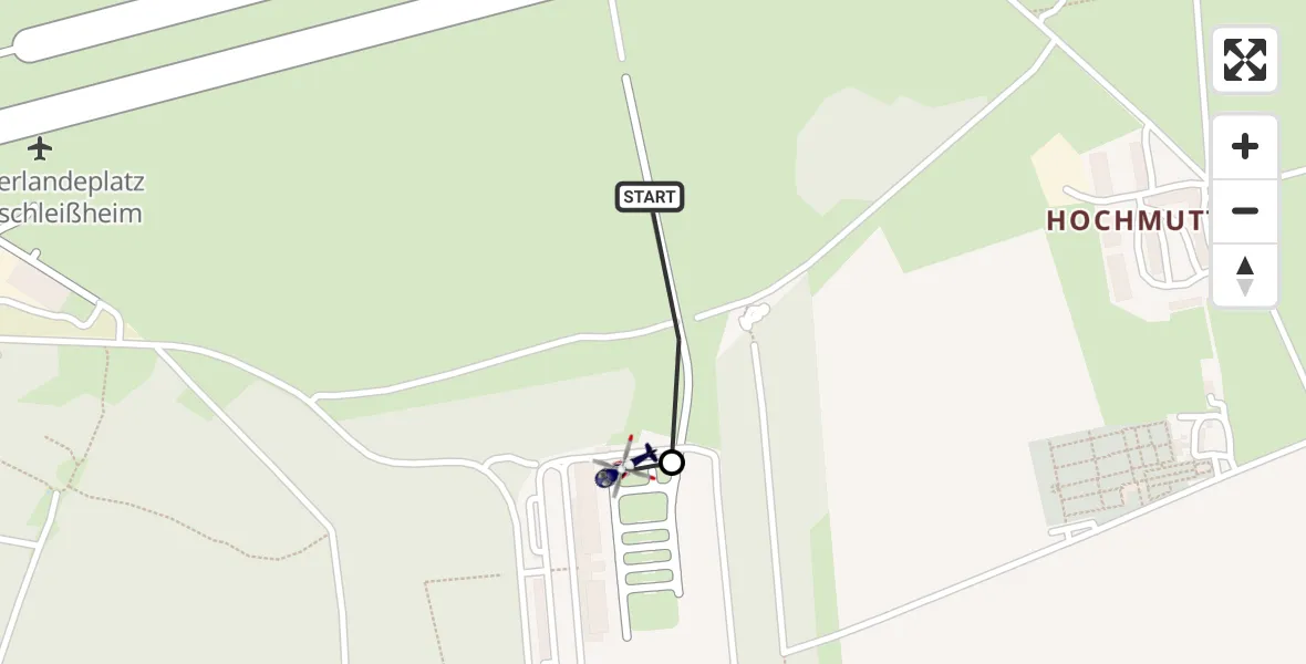 Flugroute Polizeihubschrauber Oberschleissheim Heliport - Oberschleißheim, 10 März 2026, 11:01