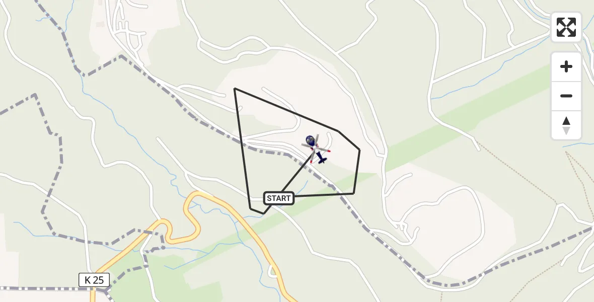 Routekaart van de vlucht: Polizeihubschrauber nach Geilnau, K 25