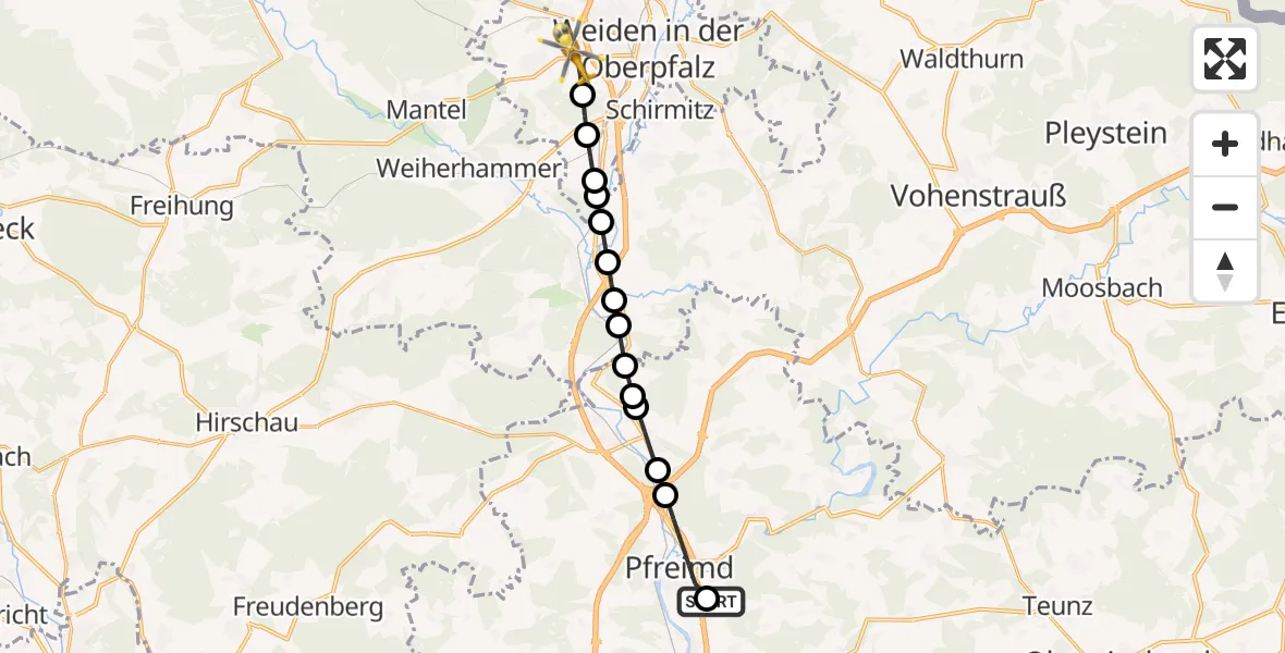 Routekaart van de vlucht: Rettungshubschrauber nach Latsch, St 2166