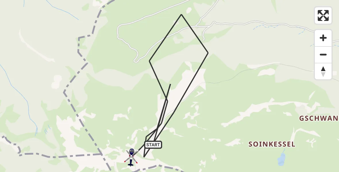 Flugroute Polizeihubschrauber Brannenburg - Brannenburg, 10 März 2026, 16:10