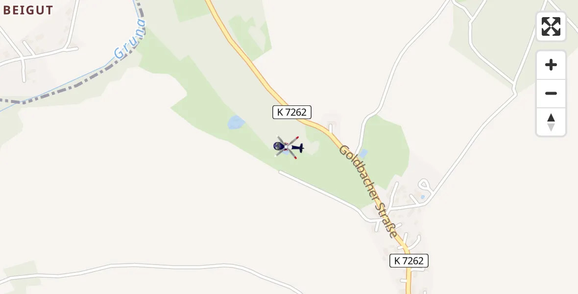 Routekaart van de vlucht: Polizeihubschrauber nach Bischofswerda, K 7262