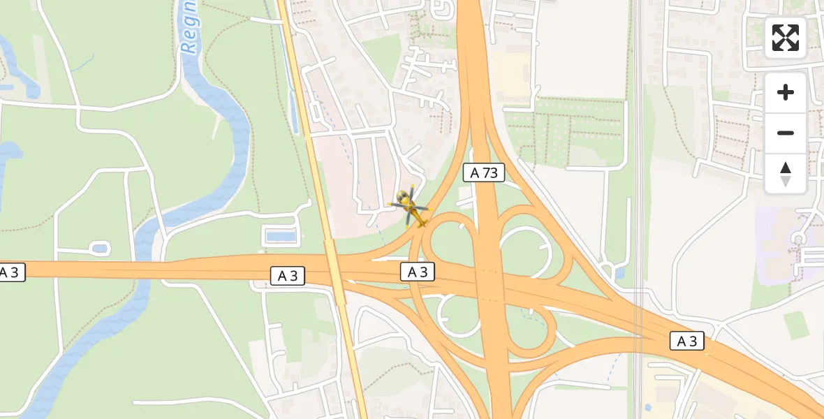 Flugroute Rettungshubschrauber Erlangen - Erlangen, 11 März 2026, 09:03