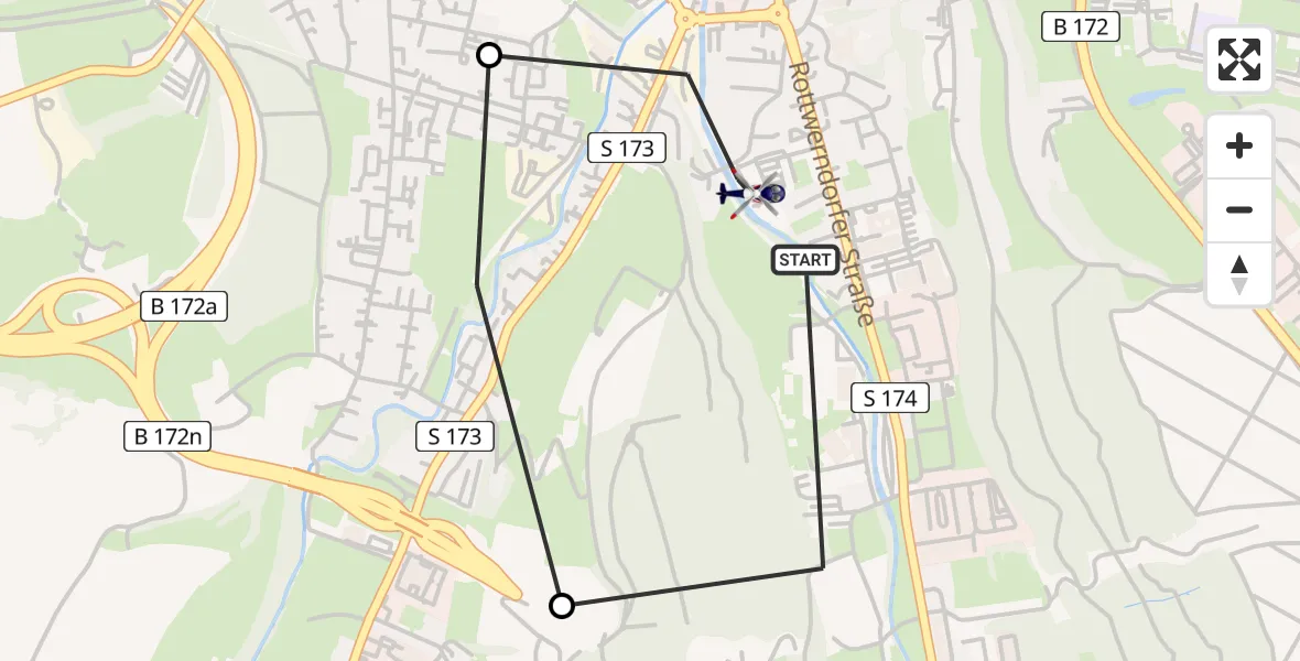 Flugroute Polizeihubschrauber Pirna - Pirna, 11 März 2026, 09:36