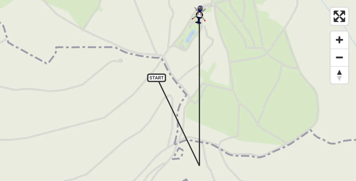 Flugroute Polizeihubschrauber Römershager Forst-Nord - Wildflecken, 11 März 2026, 15:01