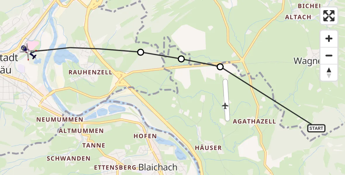 Flugroute Polizeihubschrauber Burgberg - Immenstadt im Allgäu, 11 März 2026, 15:18
