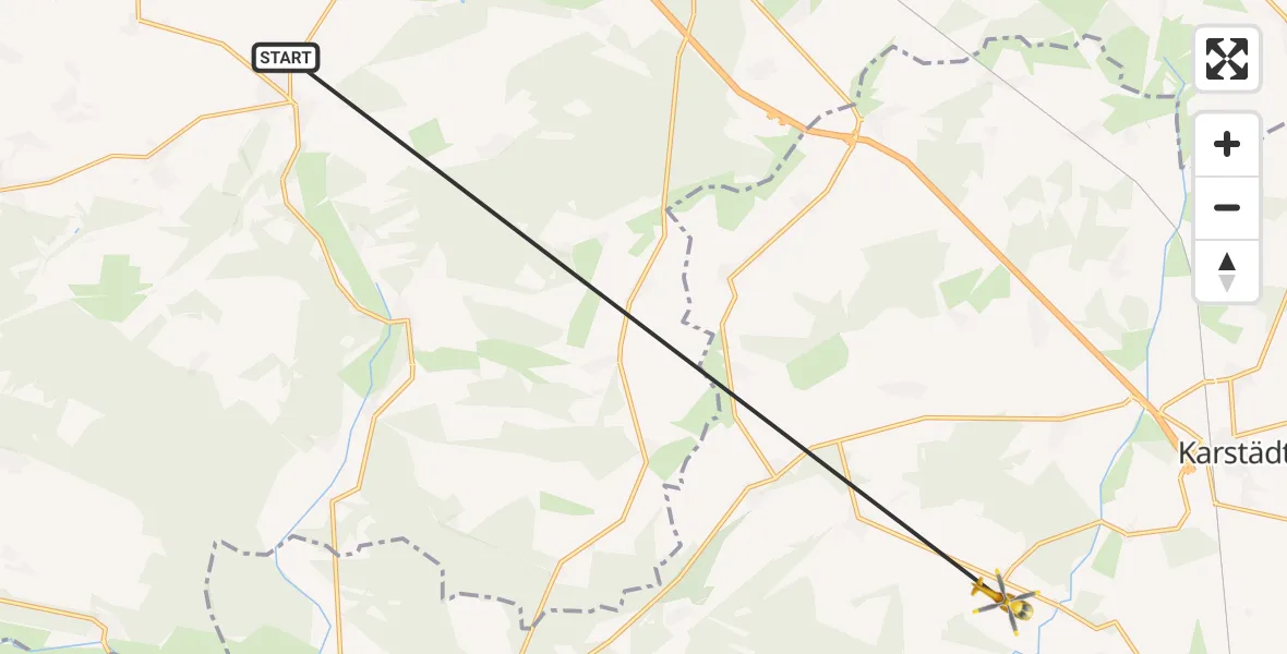 Routekaart van de vlucht: Rettungshubschrauber nach Mankmuß, Mankmußer Dorfstraße