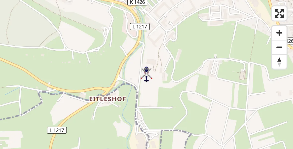 Routekaart van de vlucht: Polizeihubschrauber nach Holzheim, Iltishofweg