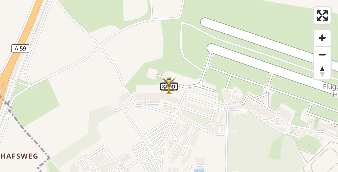 Flugroute Rettungshubschrauber Sankt Augustin - Sankt Augustin, 12 März 2026, 09:21