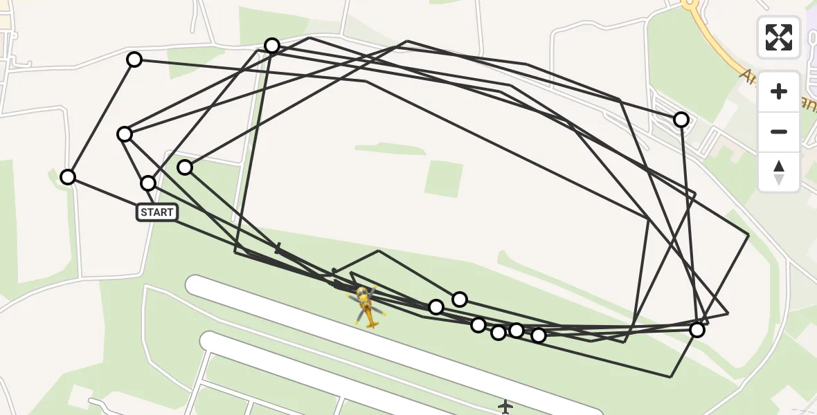 Flugroute Rettungshubschrauber Sankt Augustin - Bonn-Hangelar Airfield, 12 März 2026, 09:45
