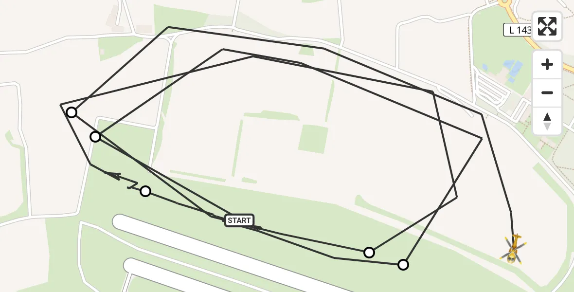 Flugroute Rettungshubschrauber Bonn-Hangelar Airfield - Sankt Augustin, 12 März 2026, 10:16