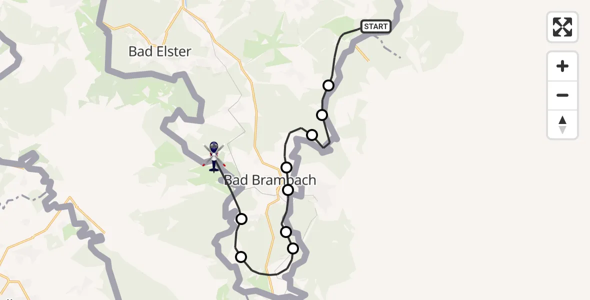 Routekaart van de vlucht: Polizeihubschrauber nach Gürth, Kleedorf