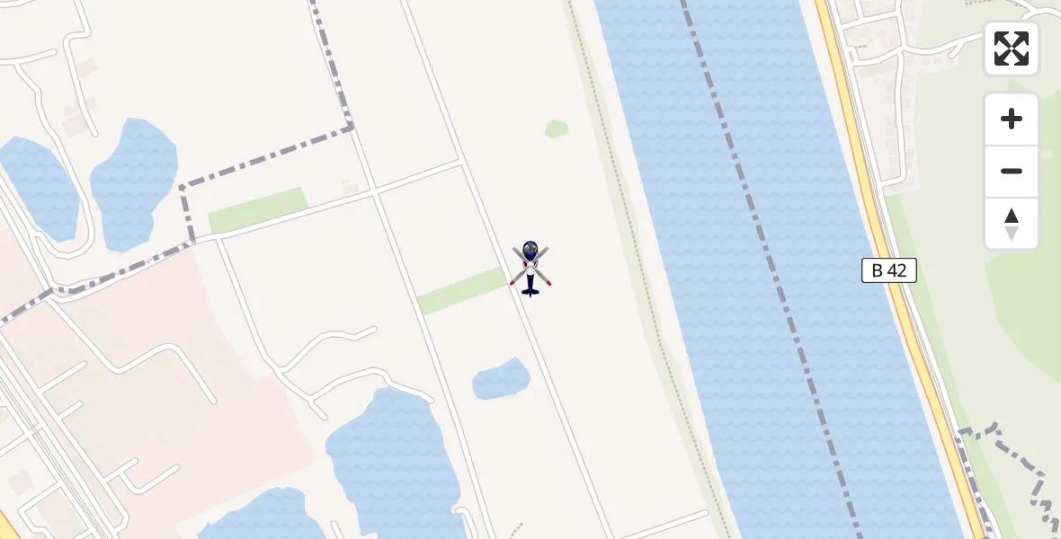 Routekaart van de vlucht: Polizeihubschrauber nach Leubsdorf, B 42