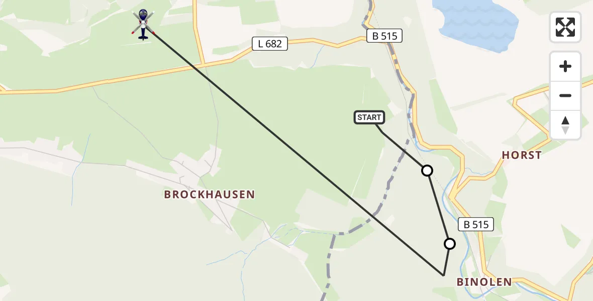 Flugroute Polizeihubschrauber Hemer - Hemer, 12 März 2026, 12:42
