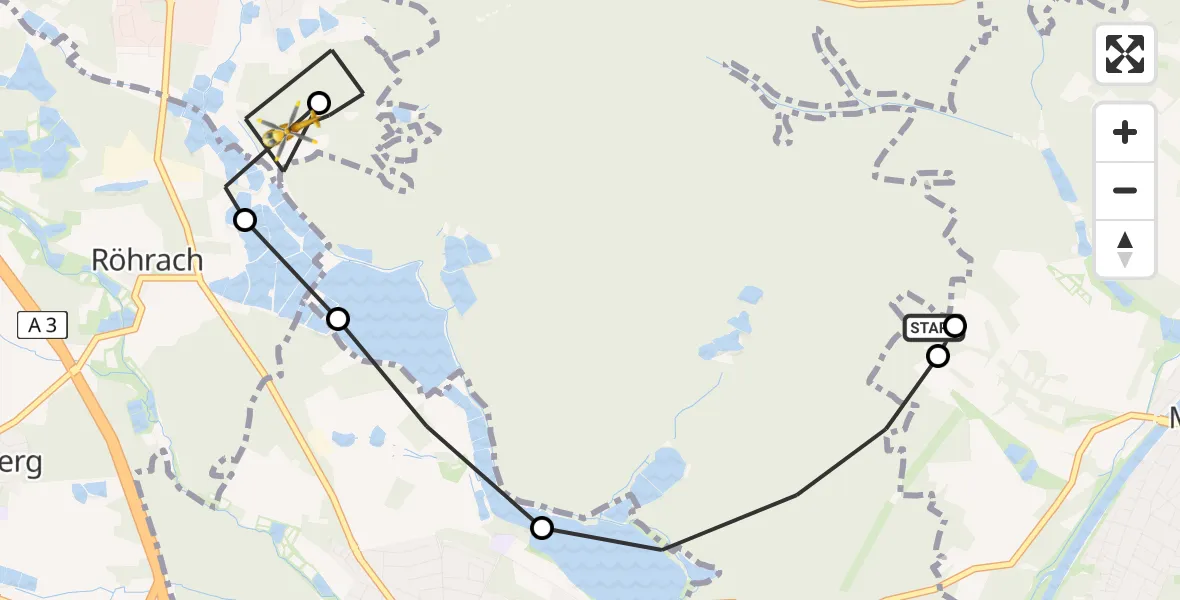 Routekaart van de vlucht: Rettungshubschrauber nach Röttenbach, Dechsendorfer Straße