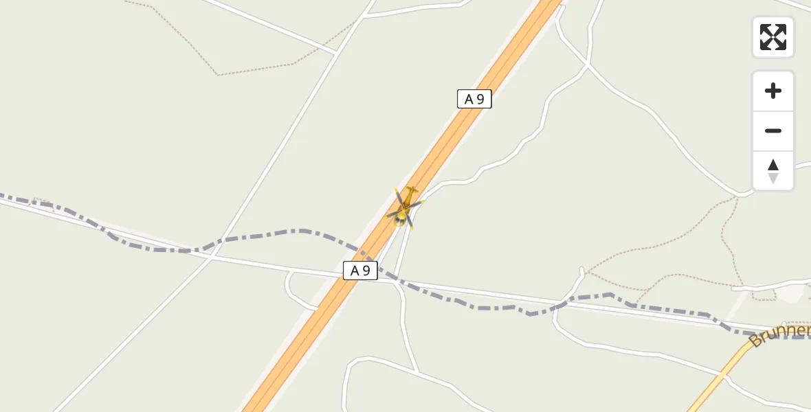 Flugroute Rettungshubschrauber Brunn - Brunn, 12 März 2026, 16:13