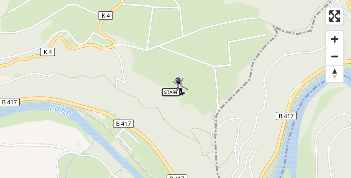 Flugroute Polizeihubschrauber Bergnassau - Bergnassau, 13 März 2026, 09:39