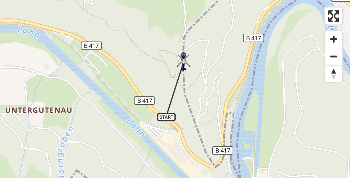 Flugroute Polizeihubschrauber Nassau - Nassau, 13 März 2026, 09:56