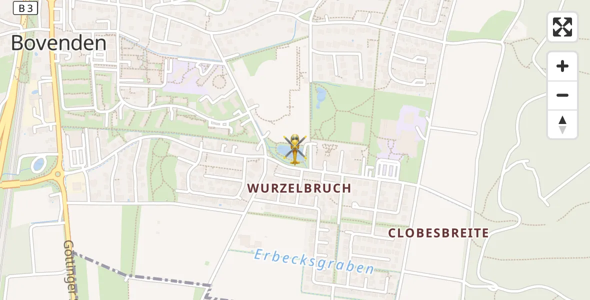 Flugroute Rettungshubschrauber Bovenden - Bovenden, 13 März 2026, 10:15