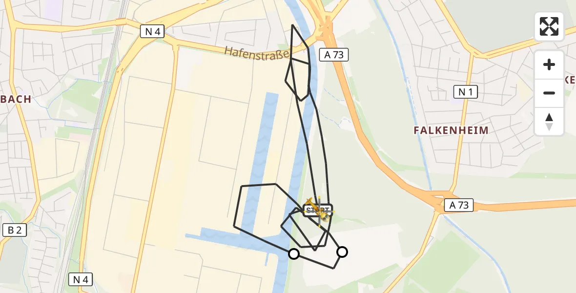 Flugroute Rettungshubschrauber Nürnberg - Nürnberg, 13 März 2026, 11:03