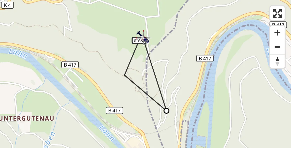 Flugroute Polizeihubschrauber Nassau - Nassau, 13 März 2026, 11:27