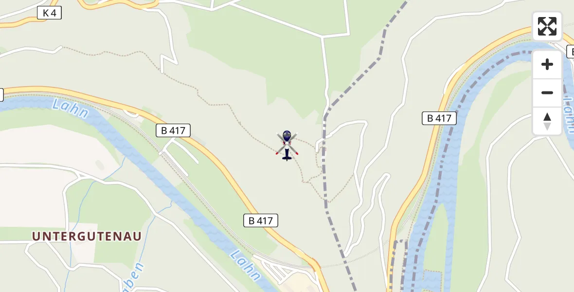 Flugroute Polizeihubschrauber Nassau - Nassau, 13 März 2026, 12:22