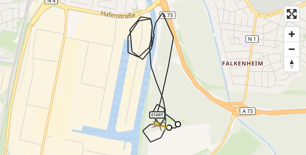 Flugroute Rettungshubschrauber Nürnberg - Nürnberg, 13 März 2026, 12:36