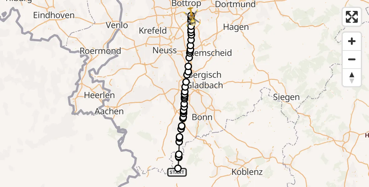 Routekaart van de vlucht: Rettungshubschrauber nach Stadtbezirk II, Grugaweg