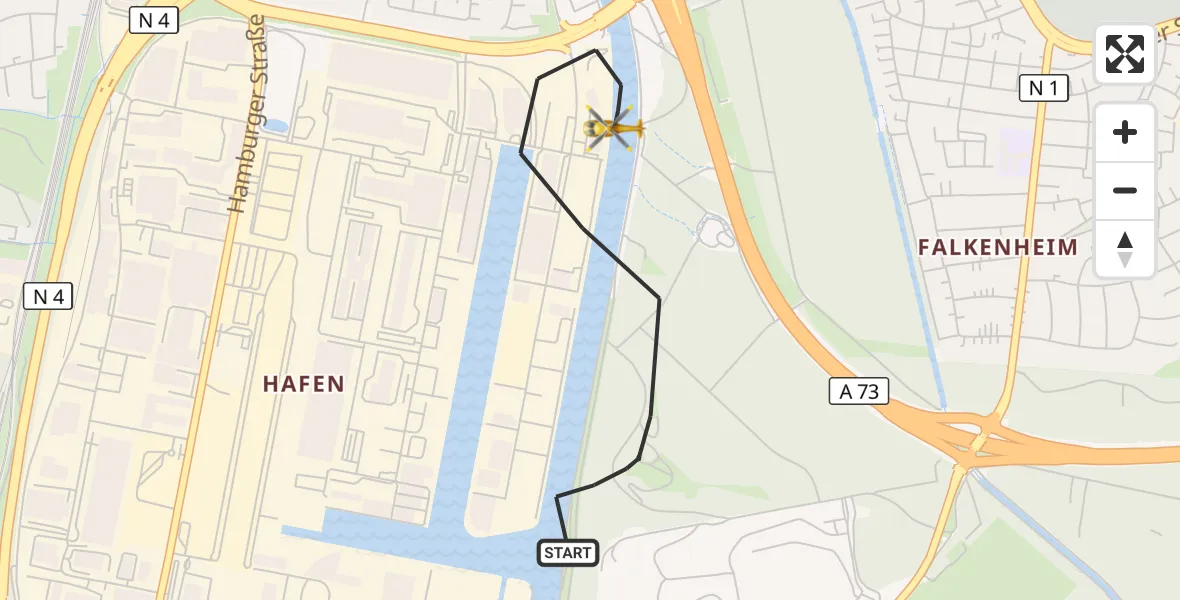 Flugroute Rettungshubschrauber Nürnberg - Nürnberg, 13 März 2026, 13:16
