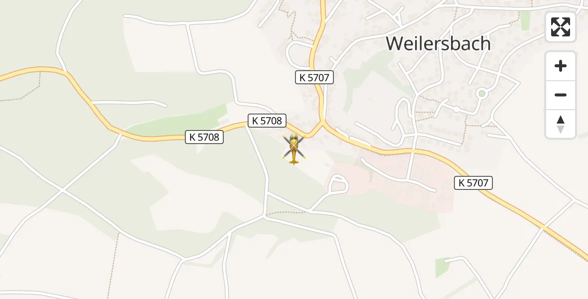 Flugroute Rettungshubschrauber Weilersbach - Weilersbach, 14 März 2026, 03:33