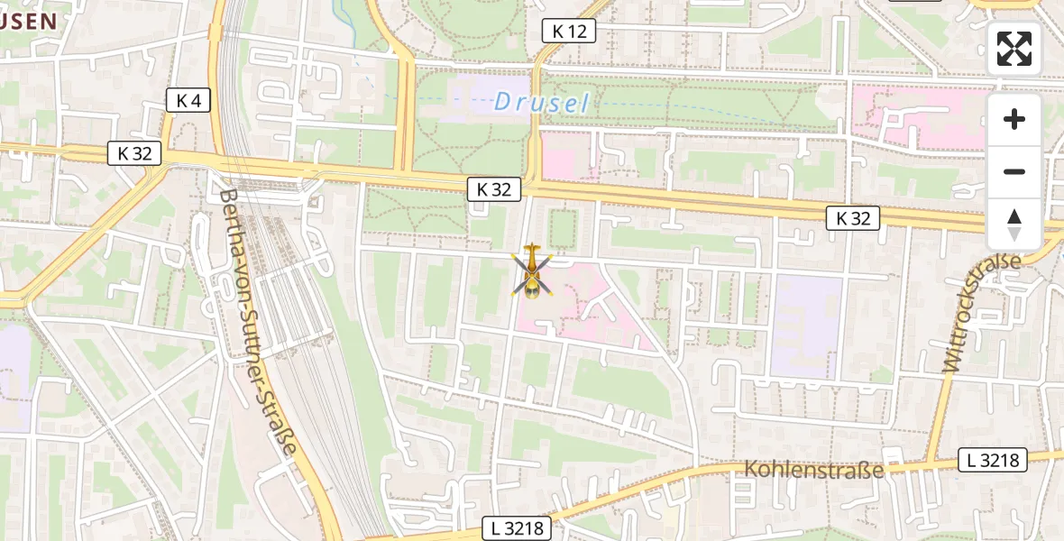 Flugroute Rettungshubschrauber Kassel - Kassel, 14 März 2026, 06:05