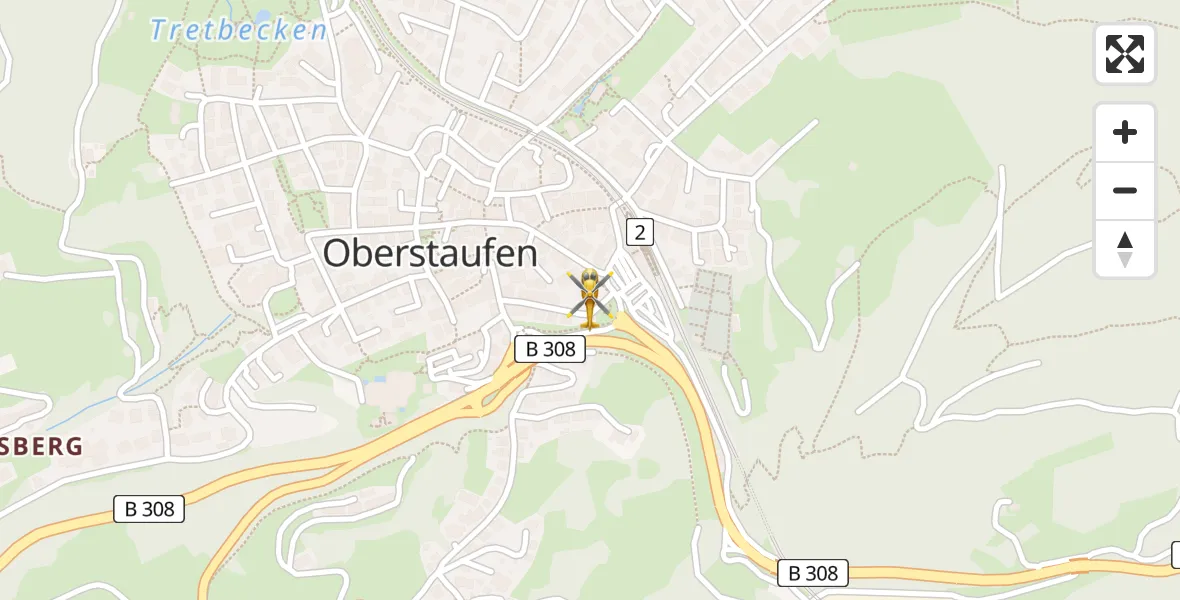 Routekaart van de vlucht: Rettungshubschrauber nach Weißach, Rainwaldstraße