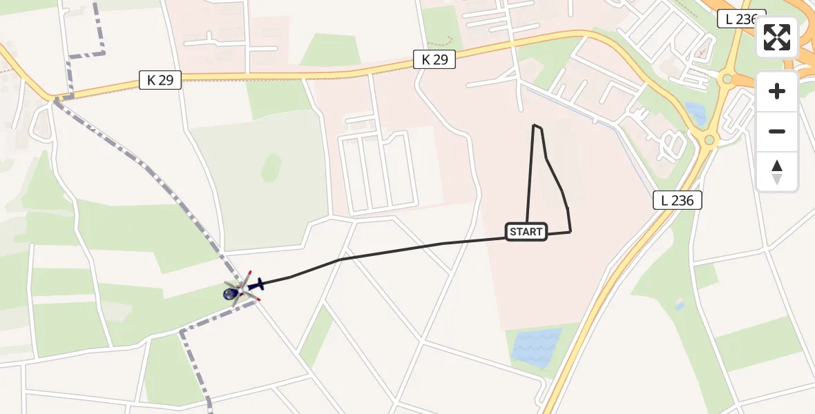 Flugroute Polizeihubschrauber Waldlaubersheim - Waldlaubersheim, 14 März 2026, 09:58