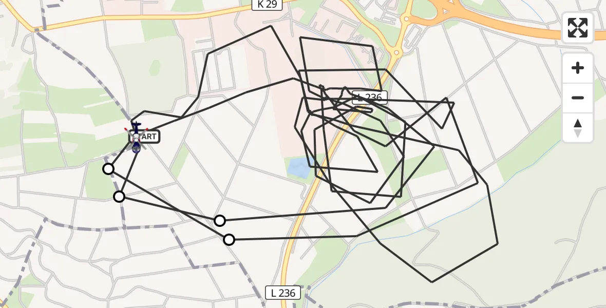 Flugroute Polizeihubschrauber Waldlaubersheim - Waldlaubersheim, 14 März 2026, 11:21