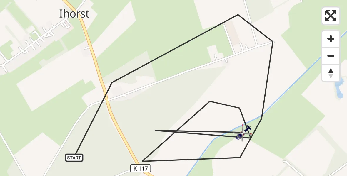 Flugroute Polizeihubschrauber Ihorst - Ihorst, 14 März 2026, 11:32