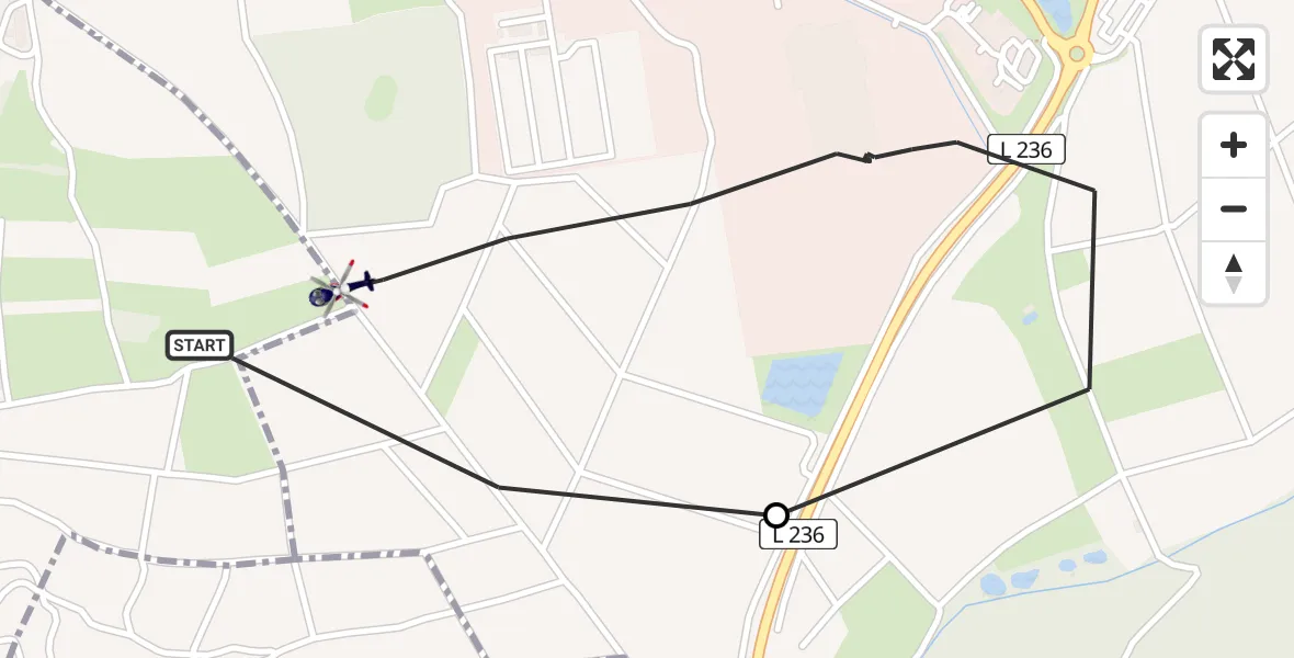Routekaart van de vlucht: Polizeihubschrauber nach Waldlaubersheim, K 29