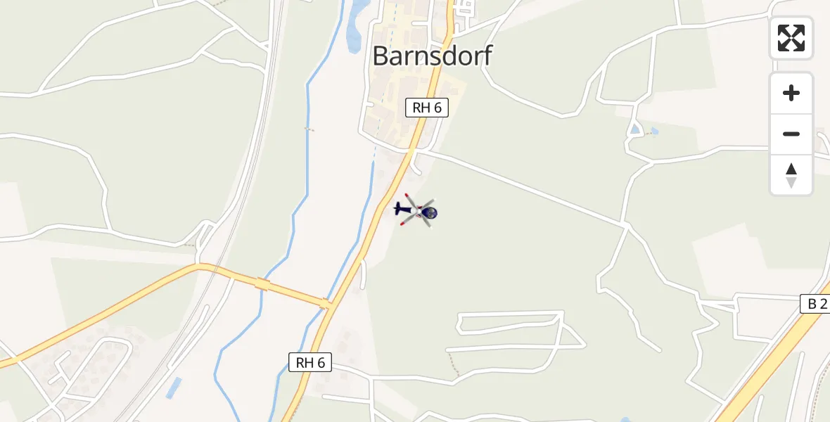 Flugroute Polizeihubschrauber Barnsdorf - Barnsdorf, 16 März 2026, 05:35