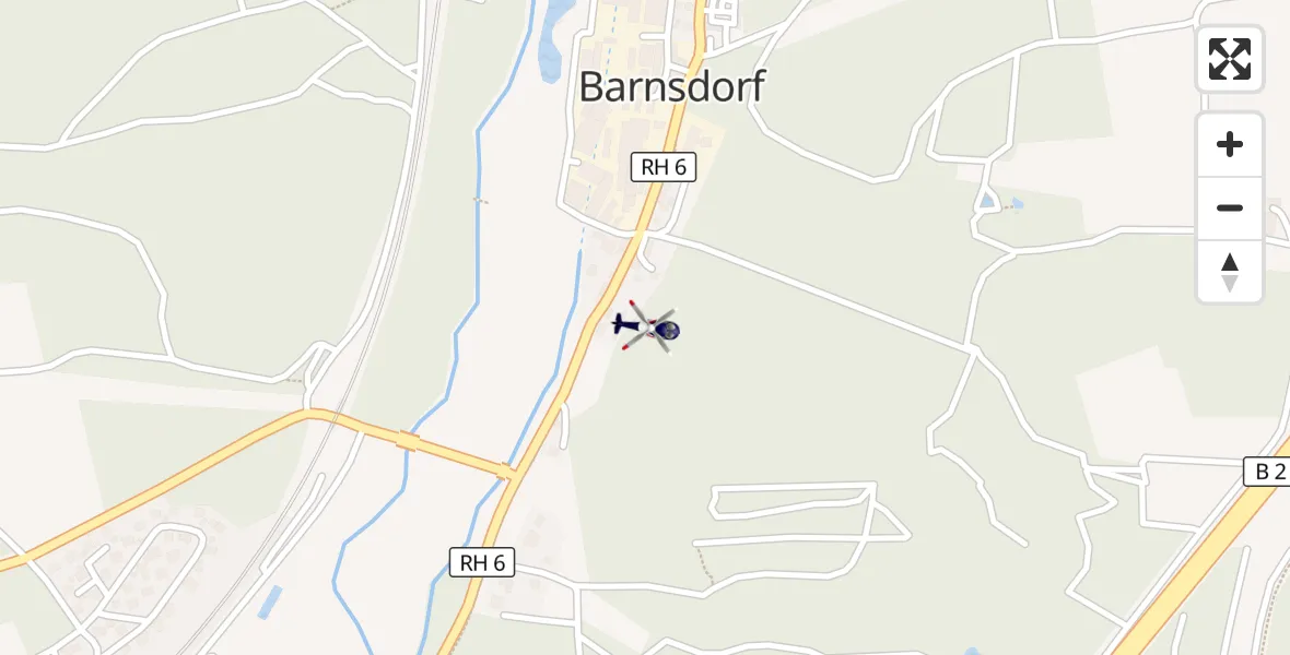 Flugroute Polizeihubschrauber Barnsdorf - Barnsdorf, 16 März 2026, 05:35