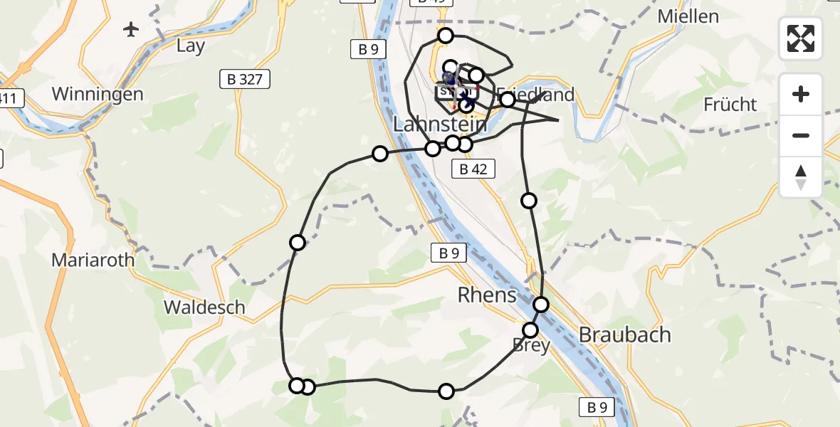 Flugroute Polizeihubschrauber Friedland - Friedland, 16 März 2026, 10:51
