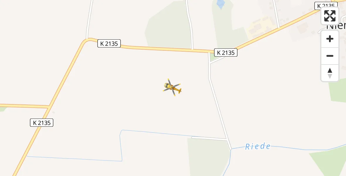 Routekaart van de vlucht: Ambulanzhubschrauber nach Landsberg, K 2135