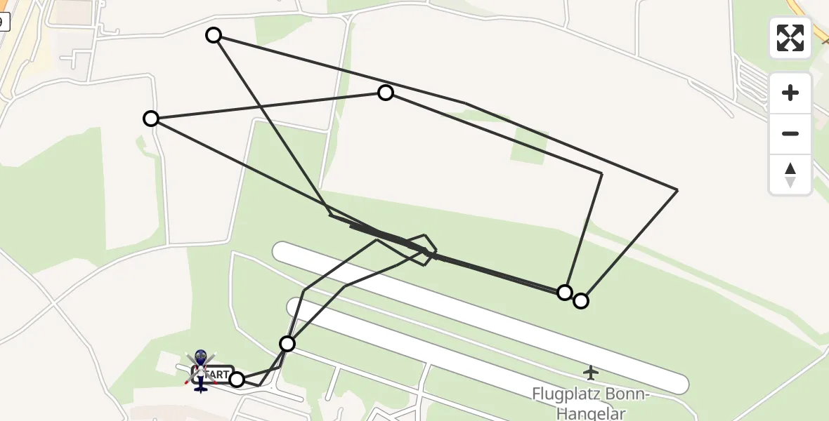 Flugroute Polizeihubschrauber Sankt Augustin - Sankt Augustin, 17 März 2026, 07:38