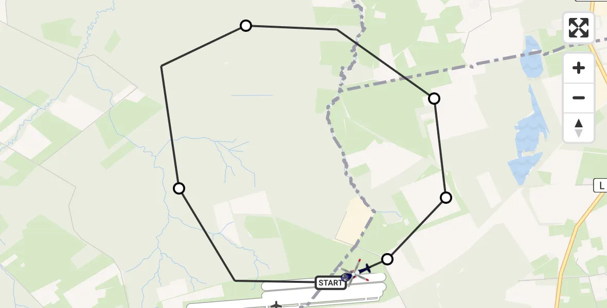 Flugroute Polizeihubschrauber Dinslaken-Schwarze Heide Airfield - Hardinghausen, 17 März 2026, 08:04