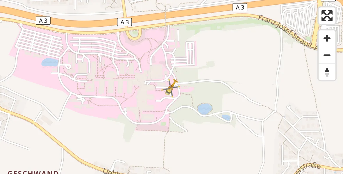 Routekaart van de vlucht: Ambulanzhubschrauber nach DRF Air Rescue Station Regensburg / Regensburg University Hospital