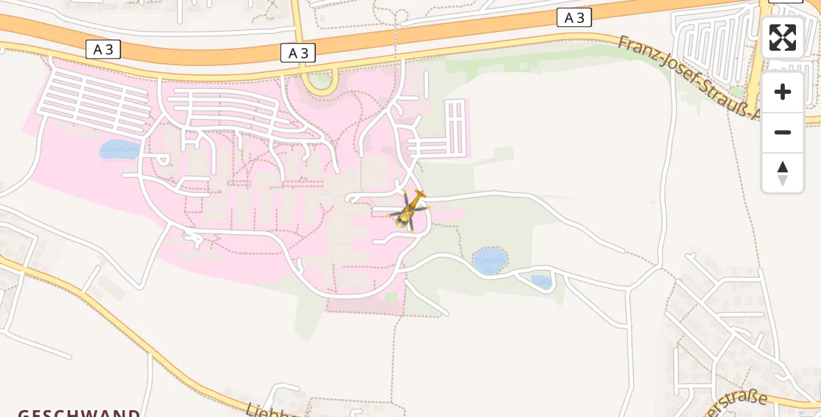 Routekaart van de vlucht: Ambulanzhubschrauber nach DRF Air Rescue Station Regensburg / Regensburg University Hospital